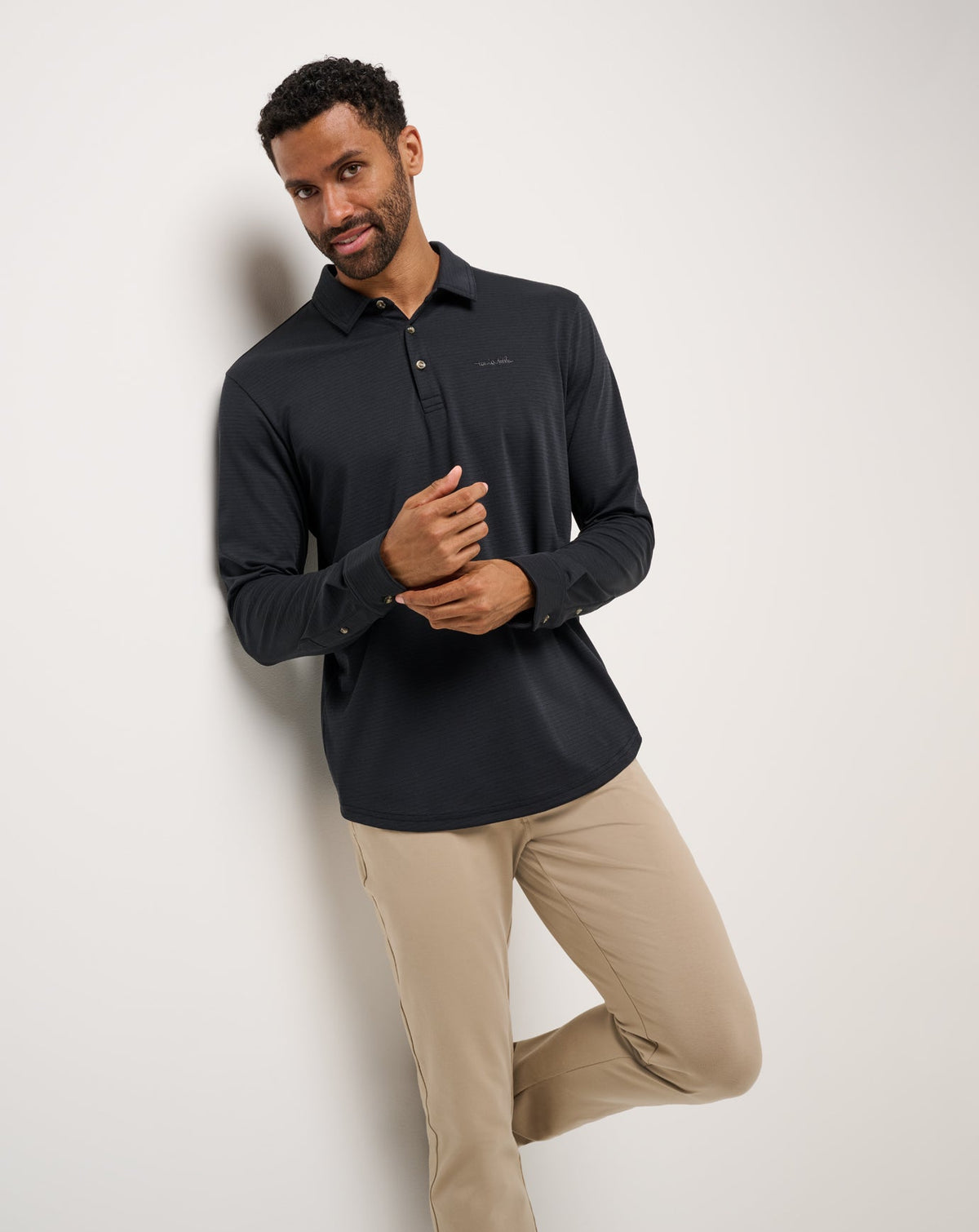 The Zinna 2.0 Long Sleeve Polo Black | Travis Mathew New