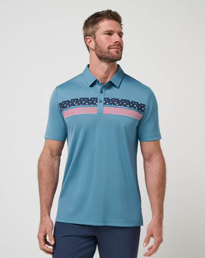 Good Good Patriot Polo Captains Blue | Travis Mathew Best Price