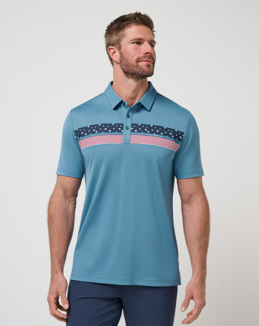 Good Good Patriot Polo Captains Blue | Travis Mathew Best Price