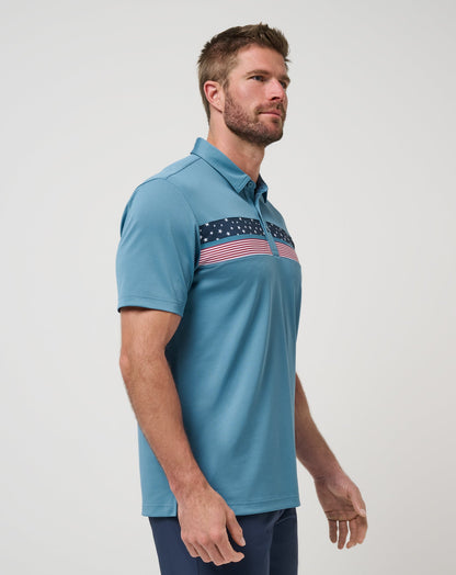 Good Good Patriot Polo Captains Blue | Travis Mathew Best Price