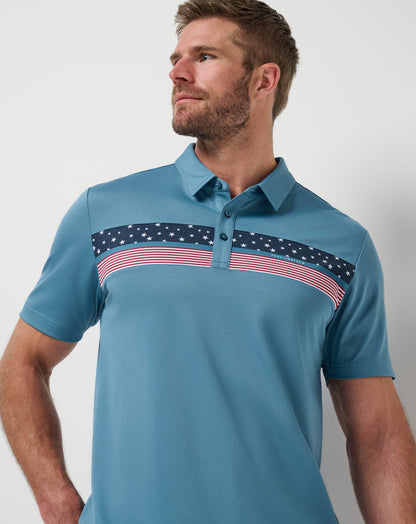 Good Good Patriot Polo Captains Blue | Travis Mathew Best Price