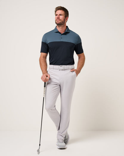 Heater Pro Color Block Polo Bering Sea | Travis Mathew Trusted