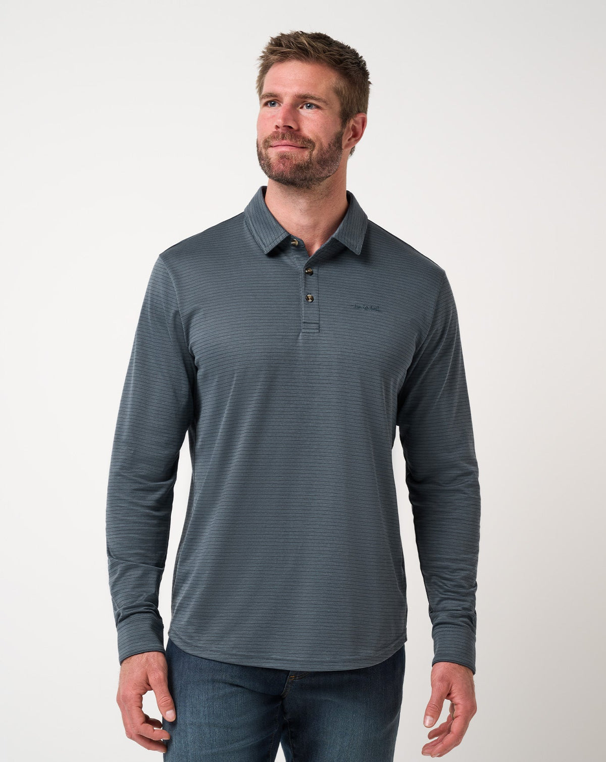 The Zinna 2.0 Long Sleeve Polo Mood Indigo/Vintage Indigo | Travis Mathew Deals
