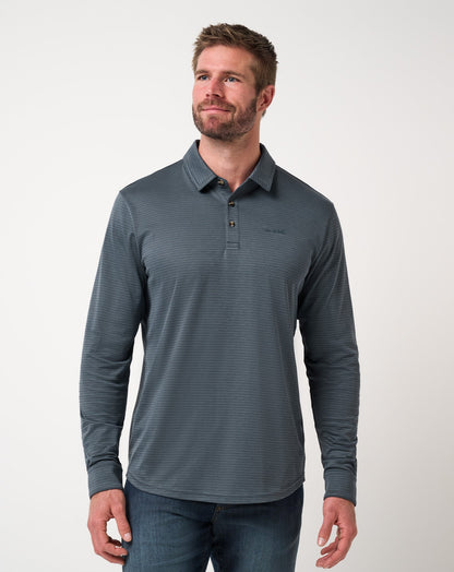 The Zinna 2.0 Long Sleeve Polo Mood Indigo/Vintage Indigo | Travis Mathew Deals