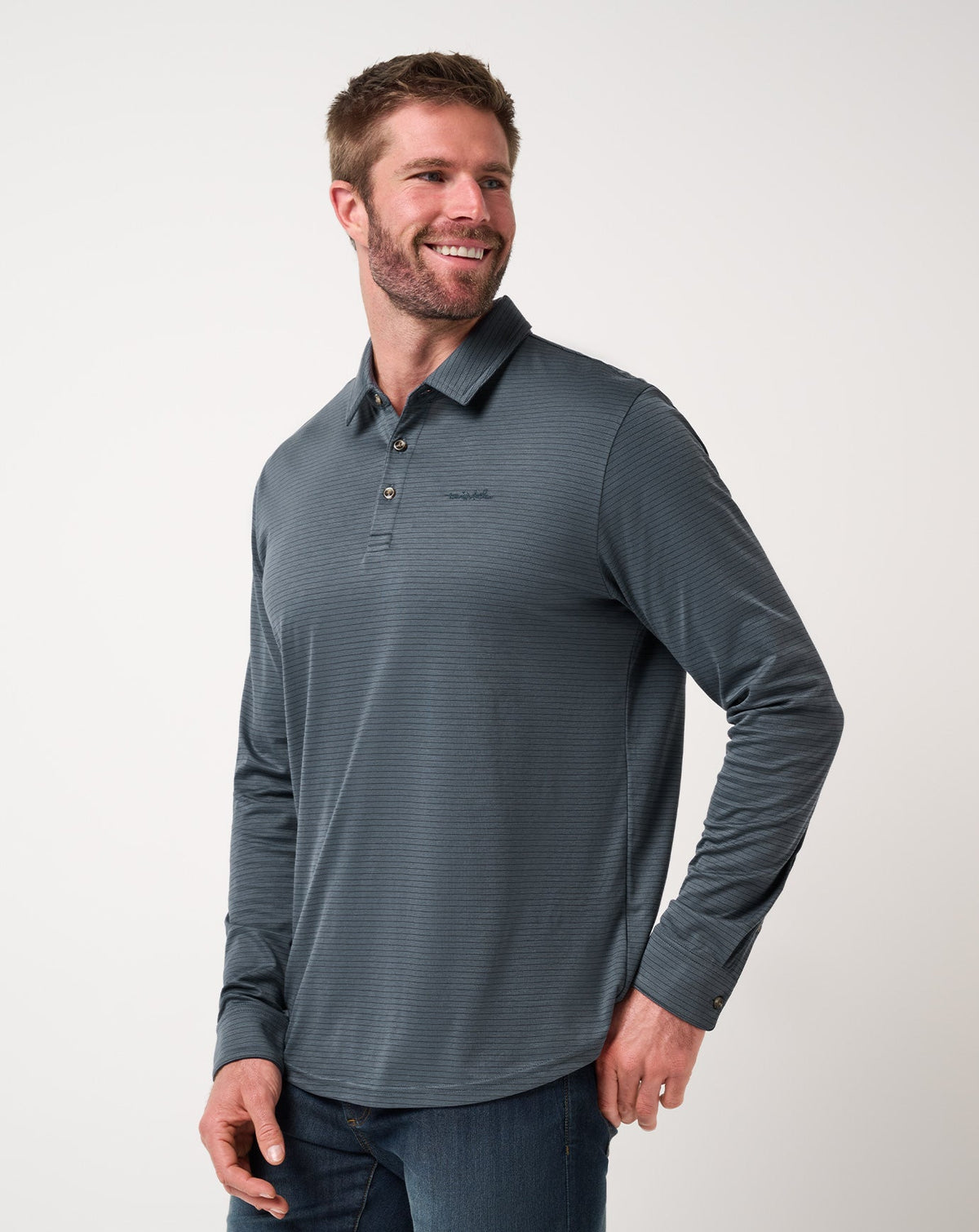 The Zinna 2.0 Long Sleeve Polo Mood Indigo/Vintage Indigo | Travis Mathew Deals
