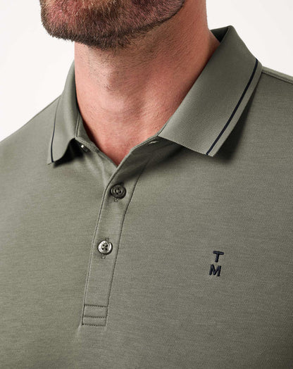 Happier Hour Polo Dark Olive | Travis Mathew Essential