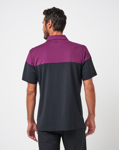 Burnley Pushback Polo Black | Travis Mathew Premium