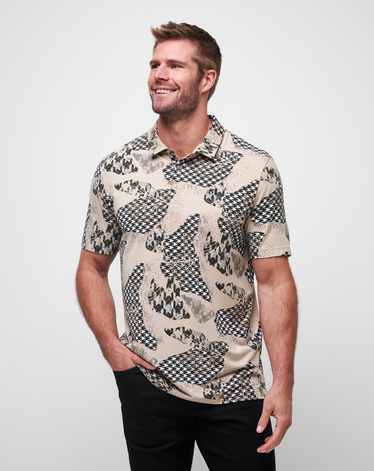 Paper Tiger Polo Oxford Tan | Travis Mathew Latest