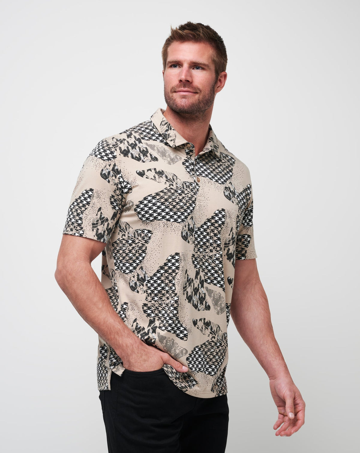 Paper Tiger Polo Oxford Tan | Travis Mathew Latest