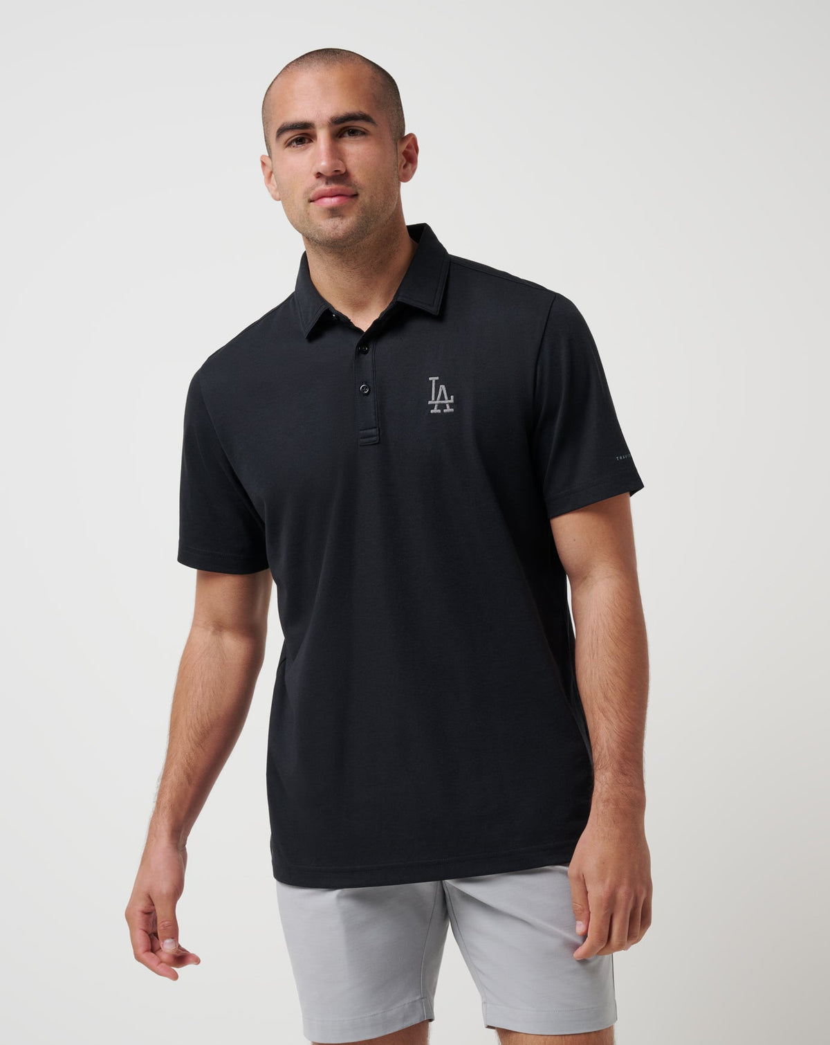 Los Angeles Dodgers Playoff Pitch Polo Black | Travis Mathew Everyday