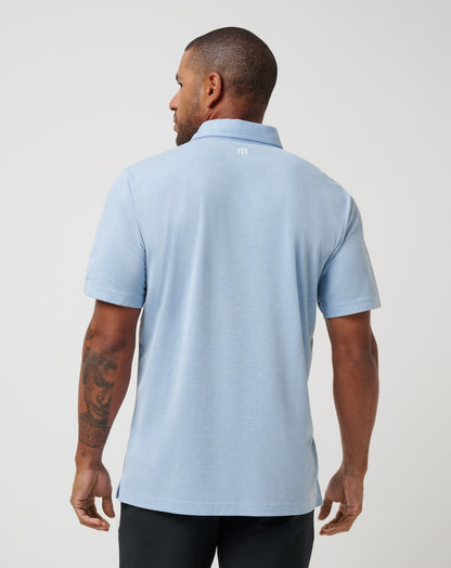 Los Angeles Dodgers Playoff Pitch Polo Heather Blue | Travis Mathew Everyday