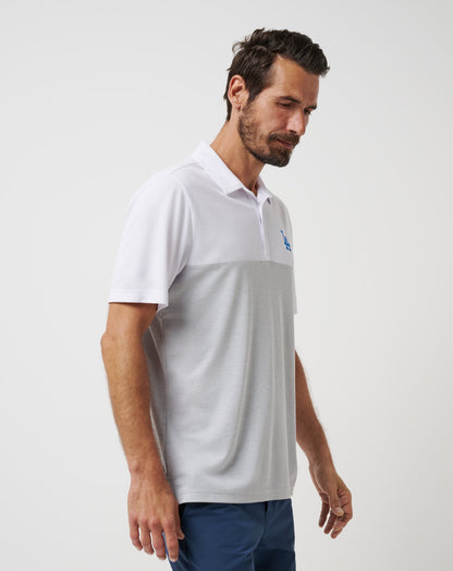 Los Angeles Dodgers Home Run Leader Polo White/Heather Grey | Travis Mathew Deals