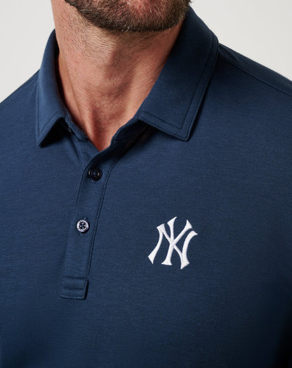 New York Yankees Playoff Pitch Polo Navy | Travis Mathew Smart Buy