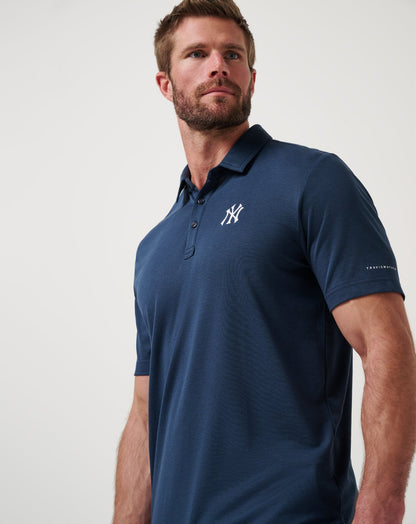 New York Yankees Playoff Pitch Polo Navy | Travis Mathew Smart Buy