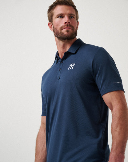 New York Yankees Playoff Pitch Polo Navy | Travis Mathew Smart Buy