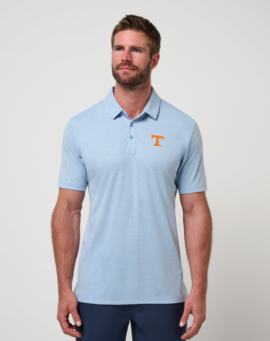 Tennessee School Pride Polo Heather Blue | Travis Mathew Essential