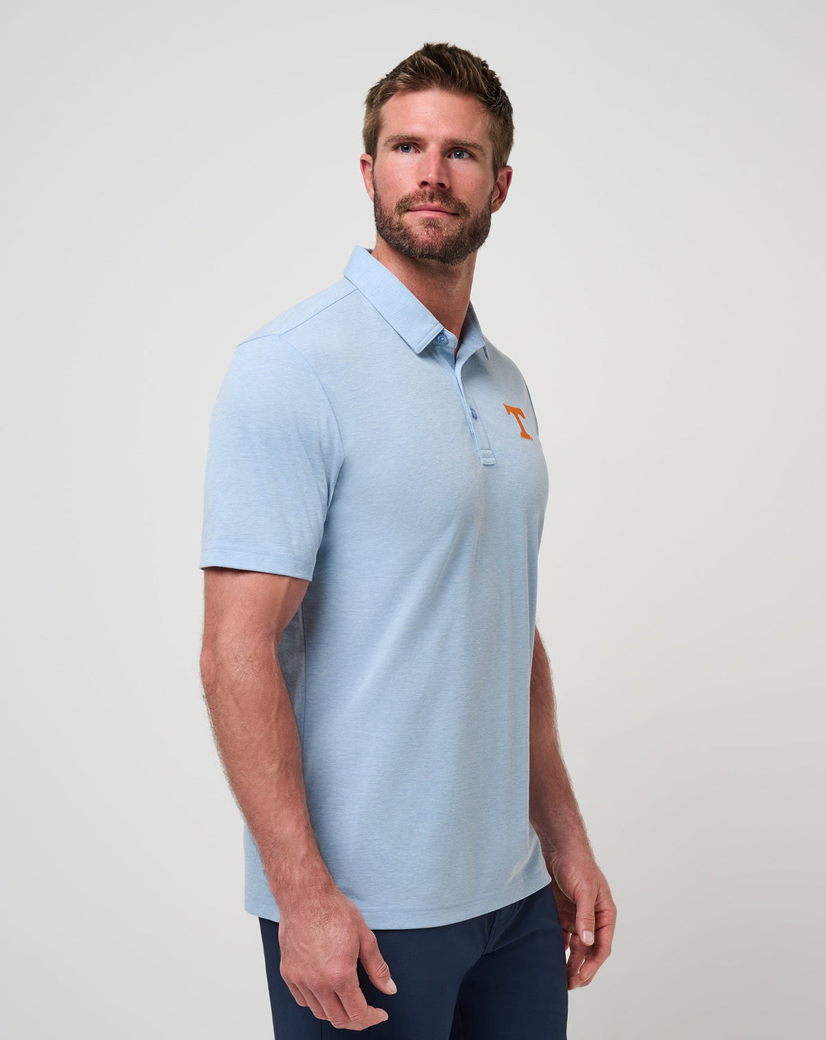 Tennessee School Pride Polo Heather Blue | Travis Mathew Essential