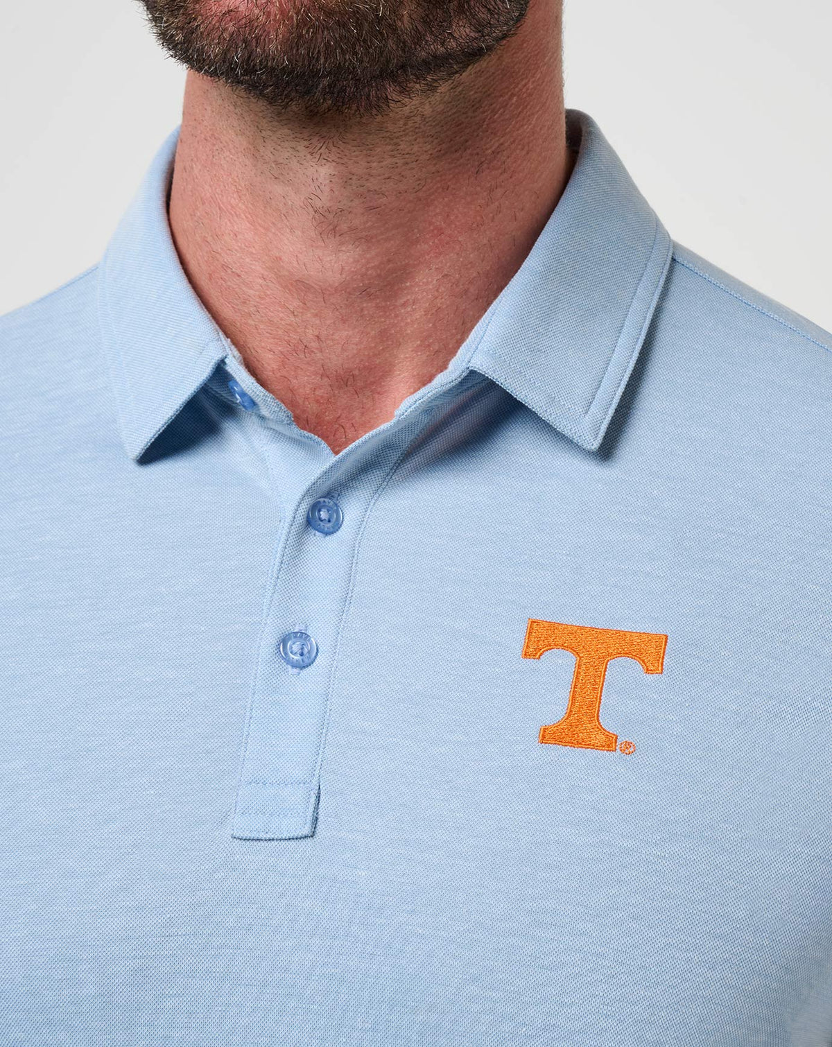 Tennessee School Pride Polo Heather Blue | Travis Mathew Essential