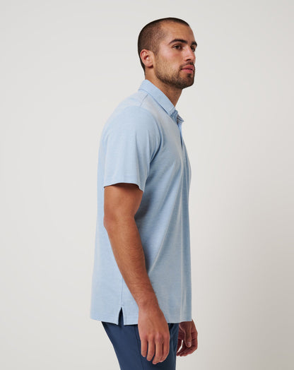 Philadelphia Phillies Playoff Pitch Polo Heather Blue | Travis Mathew Best Seller