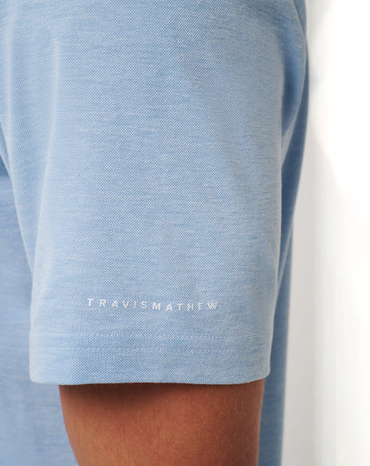 Philadelphia Phillies Playoff Pitch Polo Heather Blue | Travis Mathew Best Seller