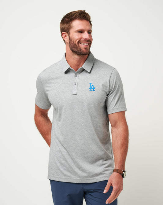 Los Angeles Dodgers The Zinna Polo Heather Grey | Travis Mathew Trending