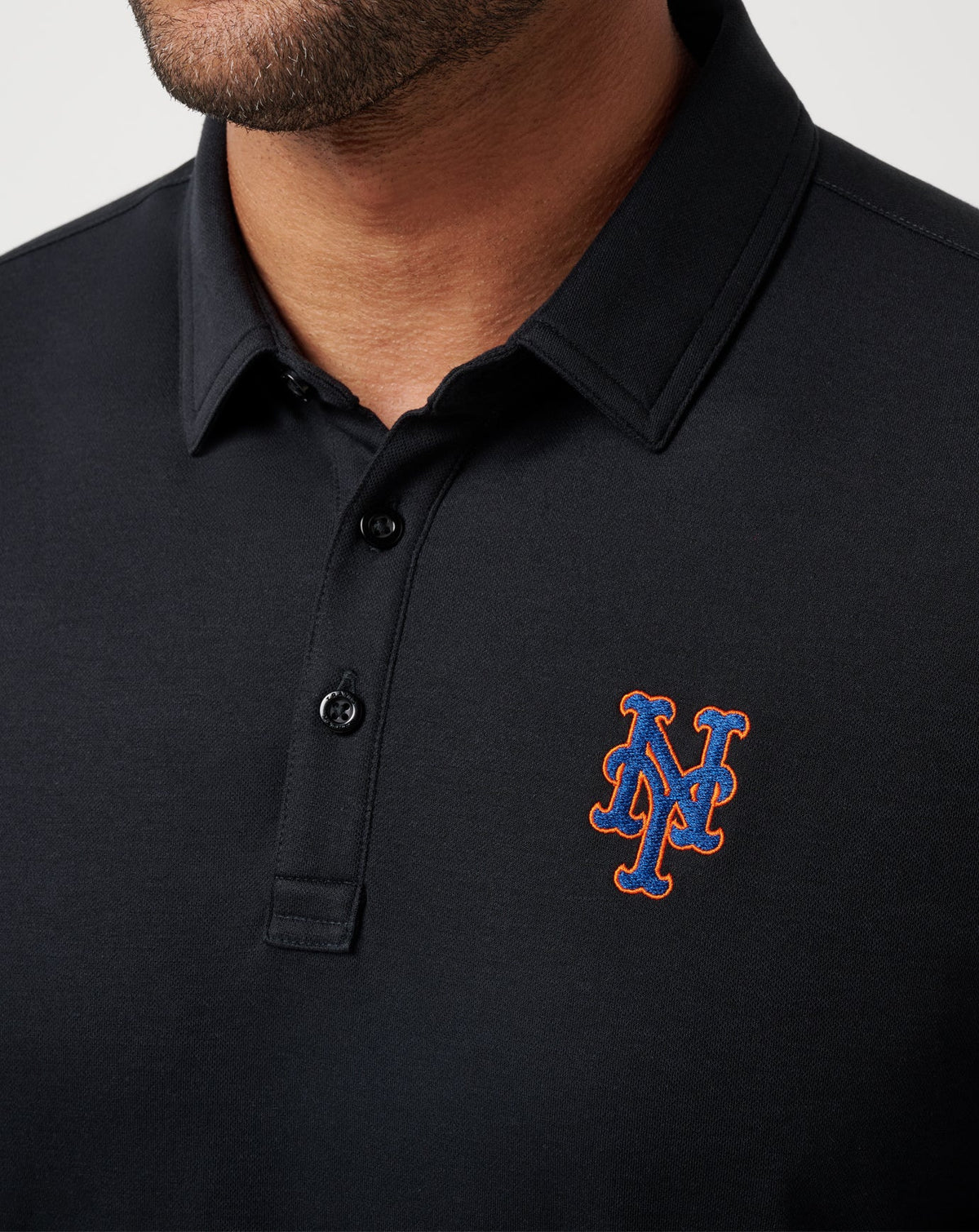 New York Mets Playoff Pitch Polo Black | Travis Mathew Deals