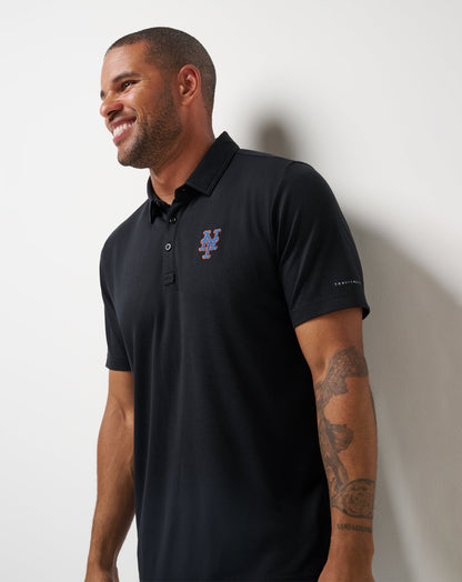 New York Mets Playoff Pitch Polo Black | Travis Mathew Deals