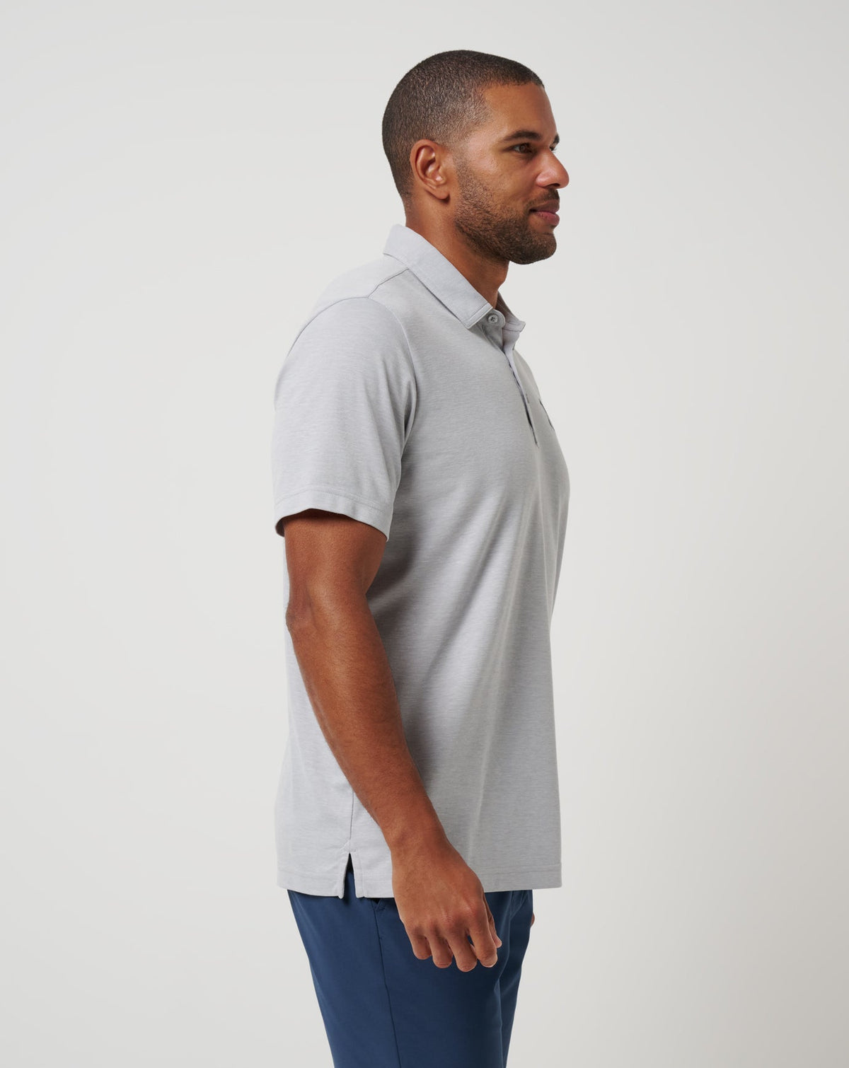 New York Yankees Playoff Pitch Polo Heather Grey | Travis Mathew Value