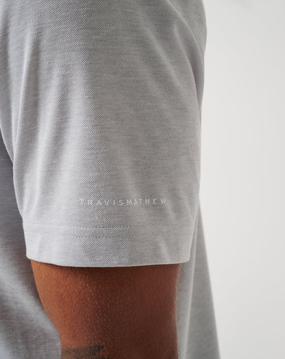 New York Yankees Playoff Pitch Polo Heather Grey | Travis Mathew Value