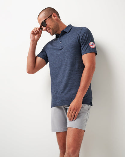 New York Yankees The Heater Polo Vintage Indigo/Black | Travis Mathew Featured