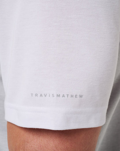 Iowa Drop Back Polo White/Heather Grey | Travis Mathew Everyday