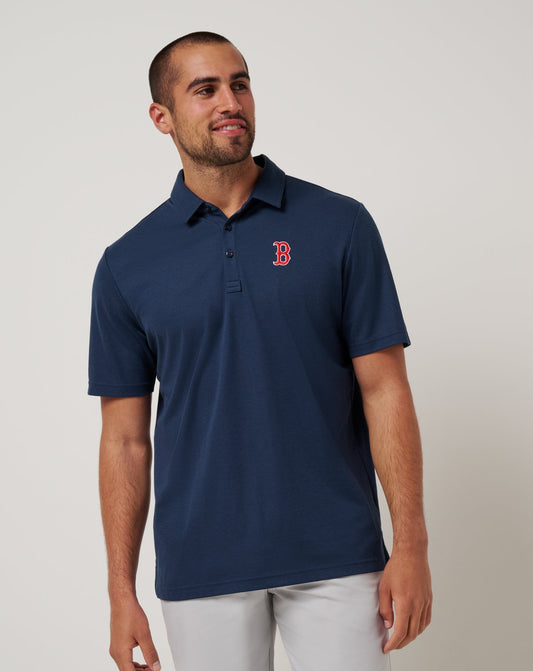 Boston Red Sox Playoff Pitch Polo Navy | Travis Mathew Everyday