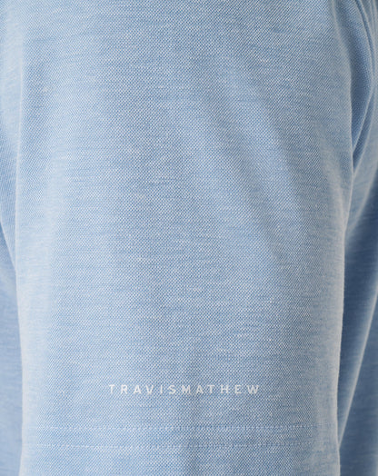 Texas Rangers Playoff Pitch Polo Heather Blue | Travis Mathew Essential