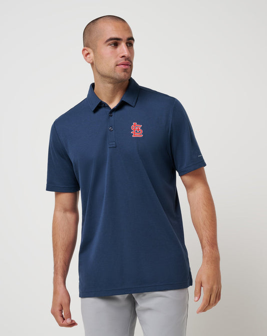 St Louis Cardinals Playoff Pitch Polo Navy | Travis Mathew Best Seller