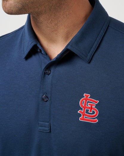 St Louis Cardinals Playoff Pitch Polo Navy | Travis Mathew Best Seller