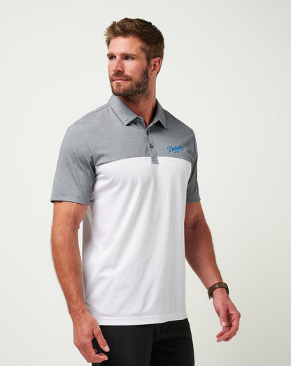 Los Angeles Dodgers The Rudds 2.0 Polo Heather Quiet Shade/White | Travis Mathew Top Pick