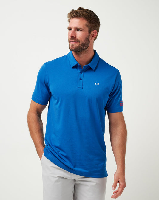 Chicago Cubs Club Rules Polo Classic Blue | Travis Mathew Trusted
