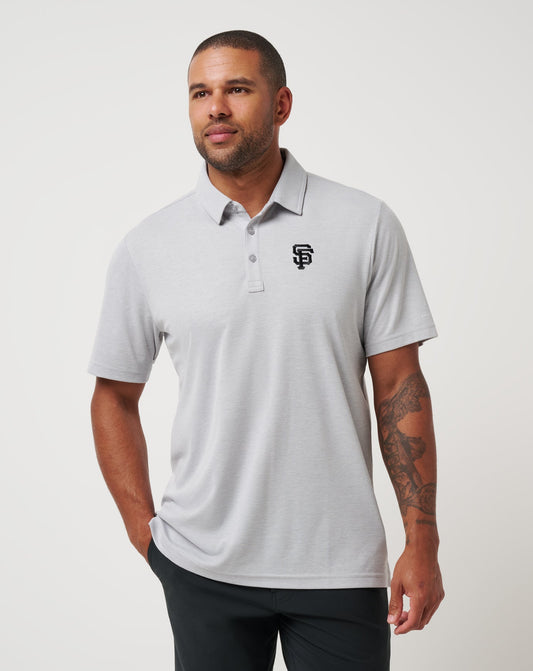 San Francisco Giants Playoff Pitch Polo Heather Grey | Travis Mathew Hot Sale