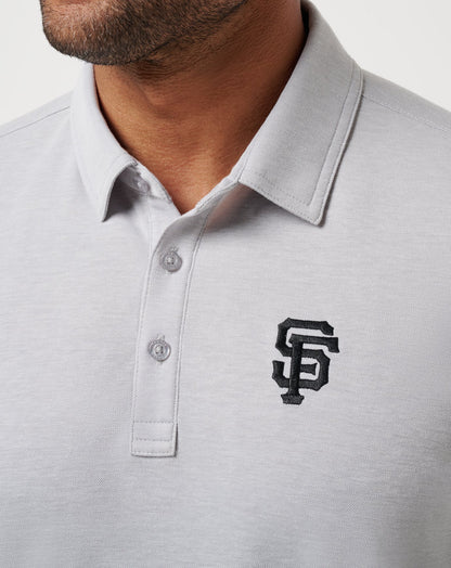 San Francisco Giants Playoff Pitch Polo Heather Grey | Travis Mathew Hot Sale