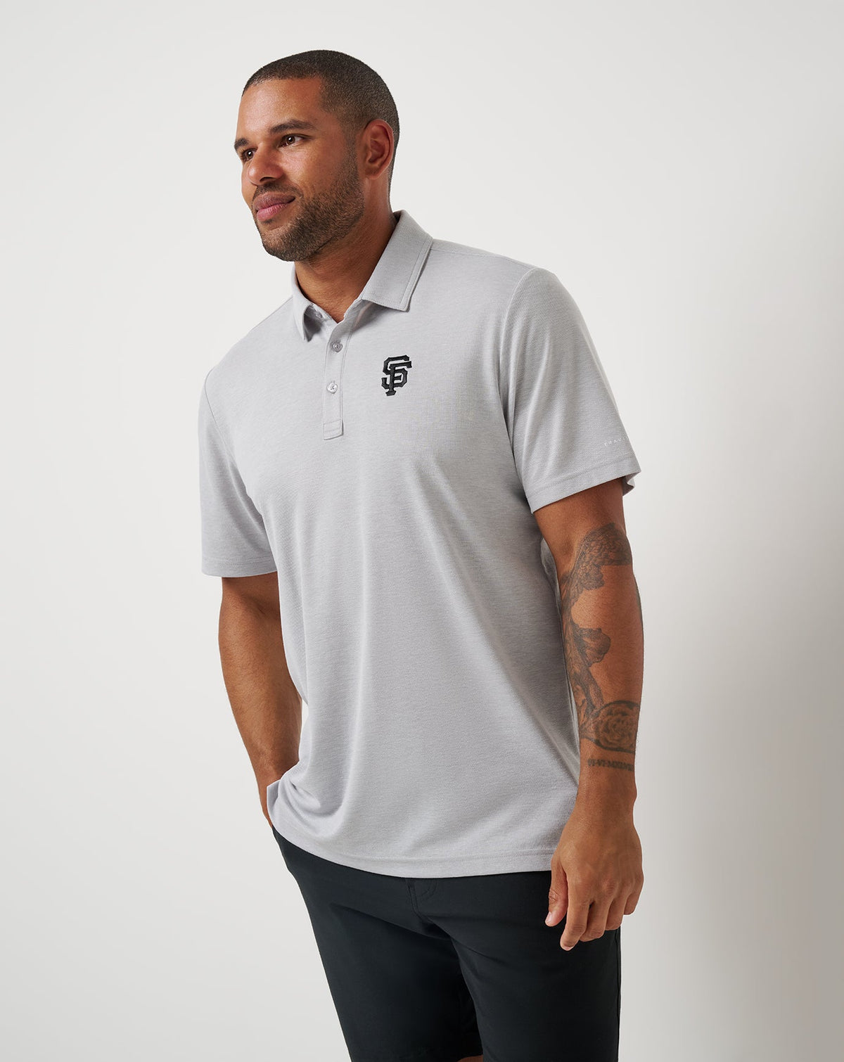 San Francisco Giants Playoff Pitch Polo Heather Grey | Travis Mathew Hot Sale