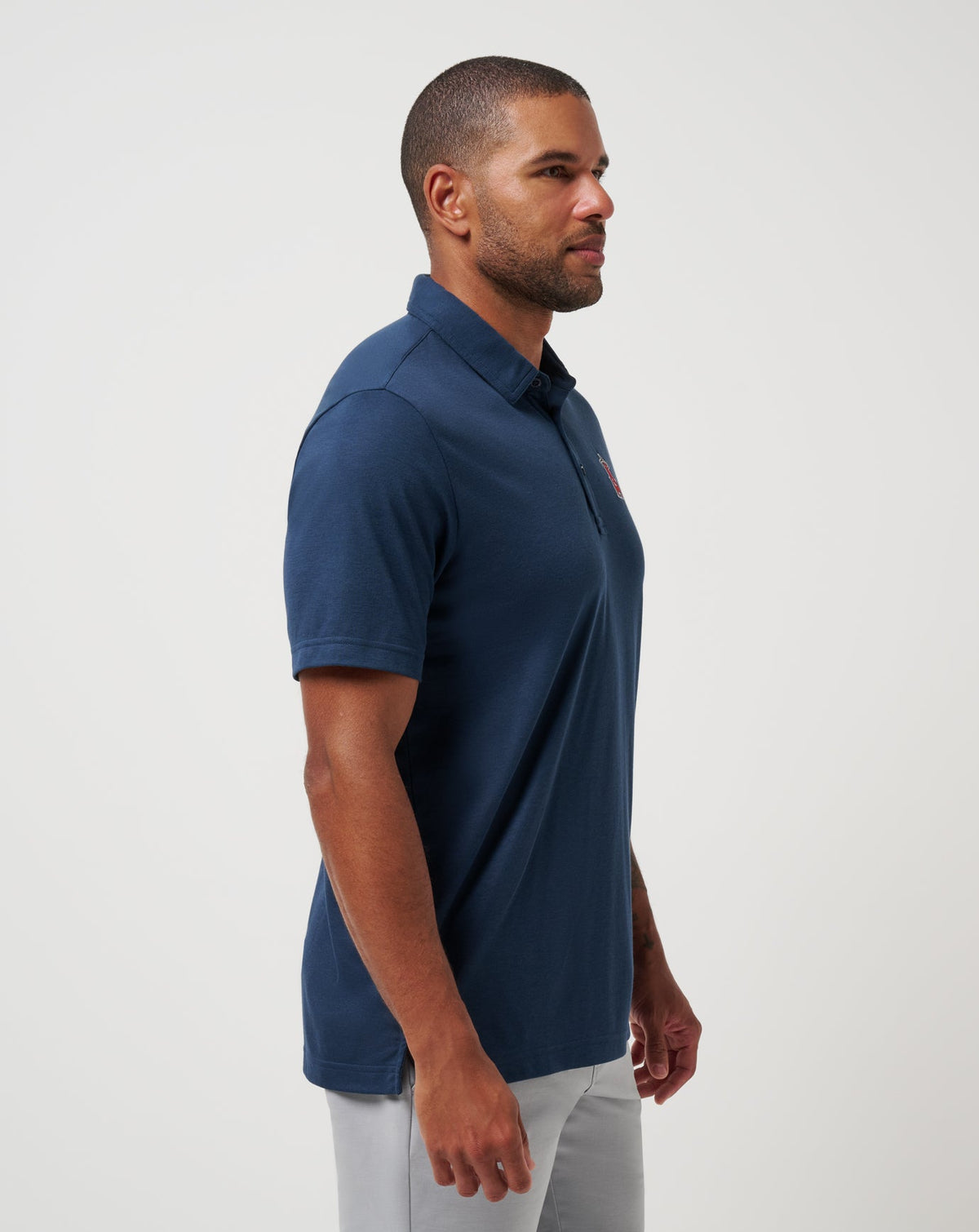 Los Angeles Angels Playoff Pitch Polo Navy | Travis Mathew Great Value