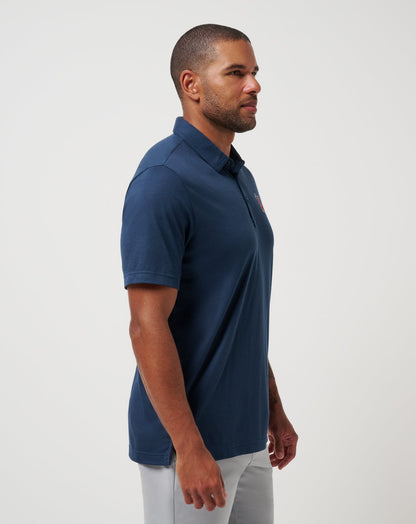 Los Angeles Angels Playoff Pitch Polo Navy | Travis Mathew Great Value