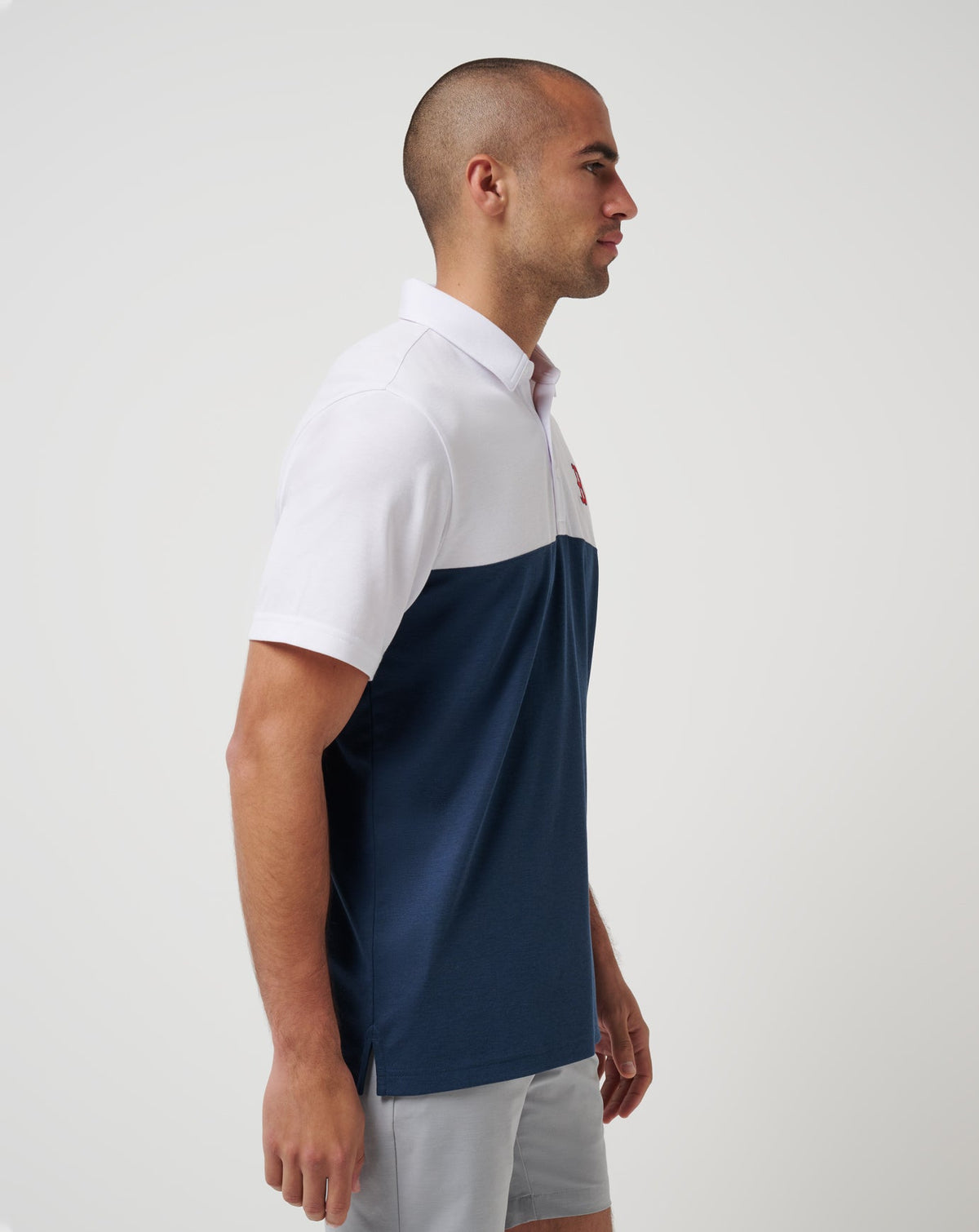 Boston Red Sox Home Run Leader Polo White/Navy | Travis Mathew Exclusive