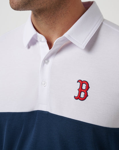 Boston Red Sox Home Run Leader Polo White/Navy | Travis Mathew Exclusive