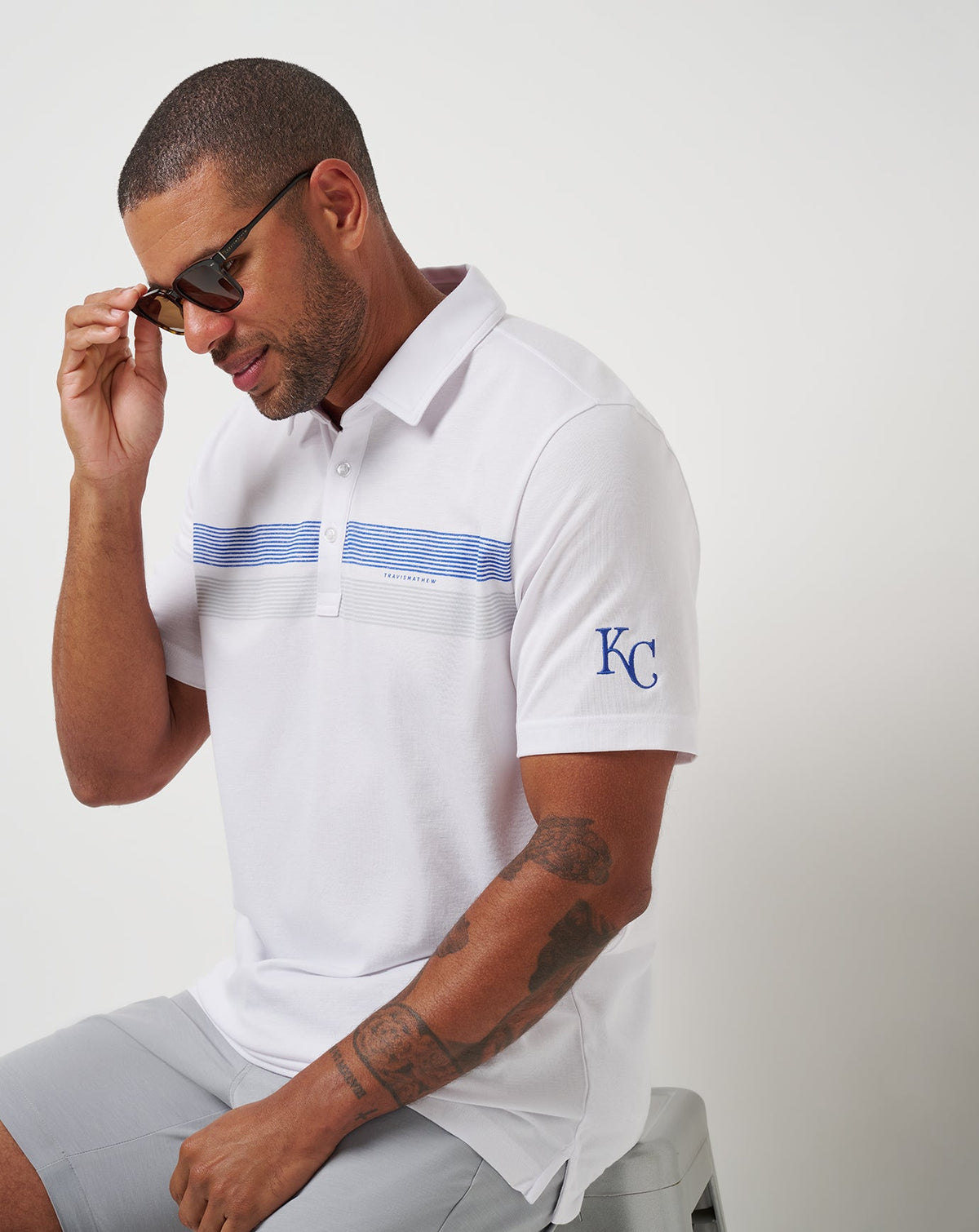 Kansas City Royals Top Recruit Polo White | Travis Mathew Value