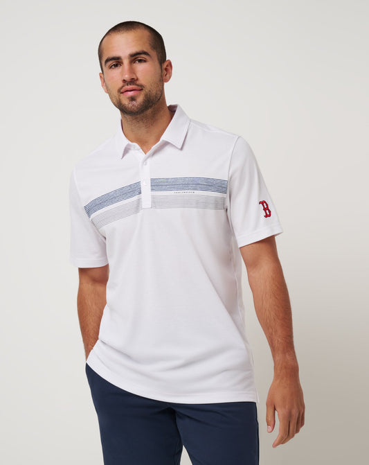 Boston Red Sox Top Recruit Polo White | Travis Mathew Premium