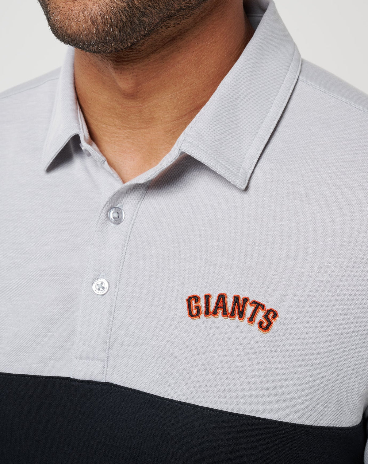 San Francisco Giants Home Run Leader Polo Heather Grey/Black | Travis Mathew Great Value