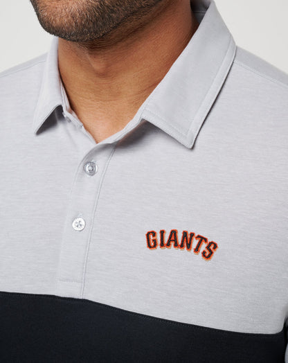 San Francisco Giants Home Run Leader Polo Heather Grey/Black | Travis Mathew Great Value