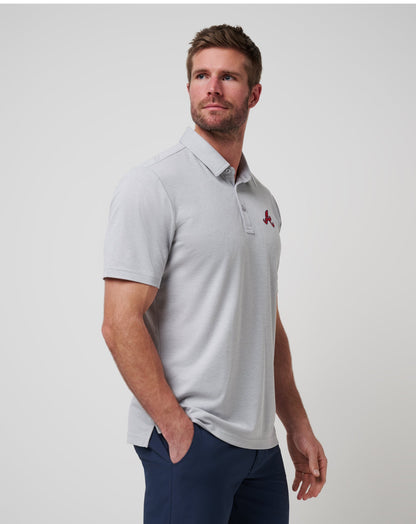 Atlanta Braves Playoff Pitch Polo Heather Grey | Travis Mathew Best Seller