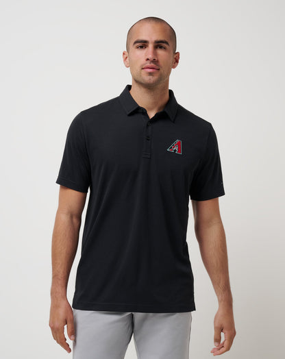 Arizona Diamondbacks Playoff Pitch Polo Black | Travis Mathew Discount